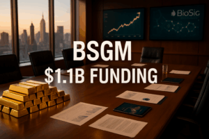 BioSig Raises $1.1B for Revolutionary Gold-Backed Blockchain Platform