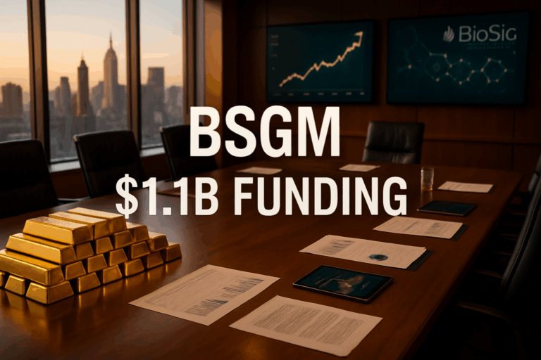 BioSig Raises $1.1B for Revolutionary Gold-Backed Blockchain Platform