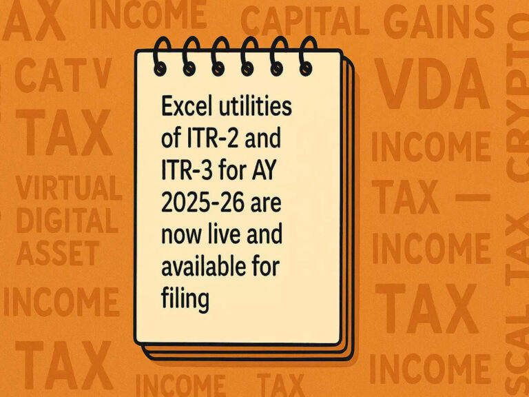 ITR-2 & ITR-3 Excel Utility Released: File Your Capital Gains & Crypto Taxes!